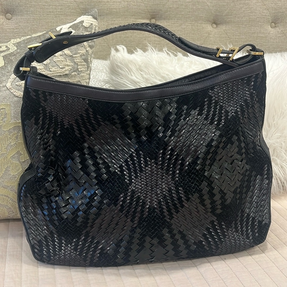 Cole Haan Genevieve Woven Leather Handbag